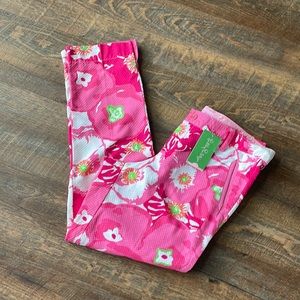 Lilly Pulitzer Mitzi Pant “hottie pink cherry begonias” Size 4 NWT